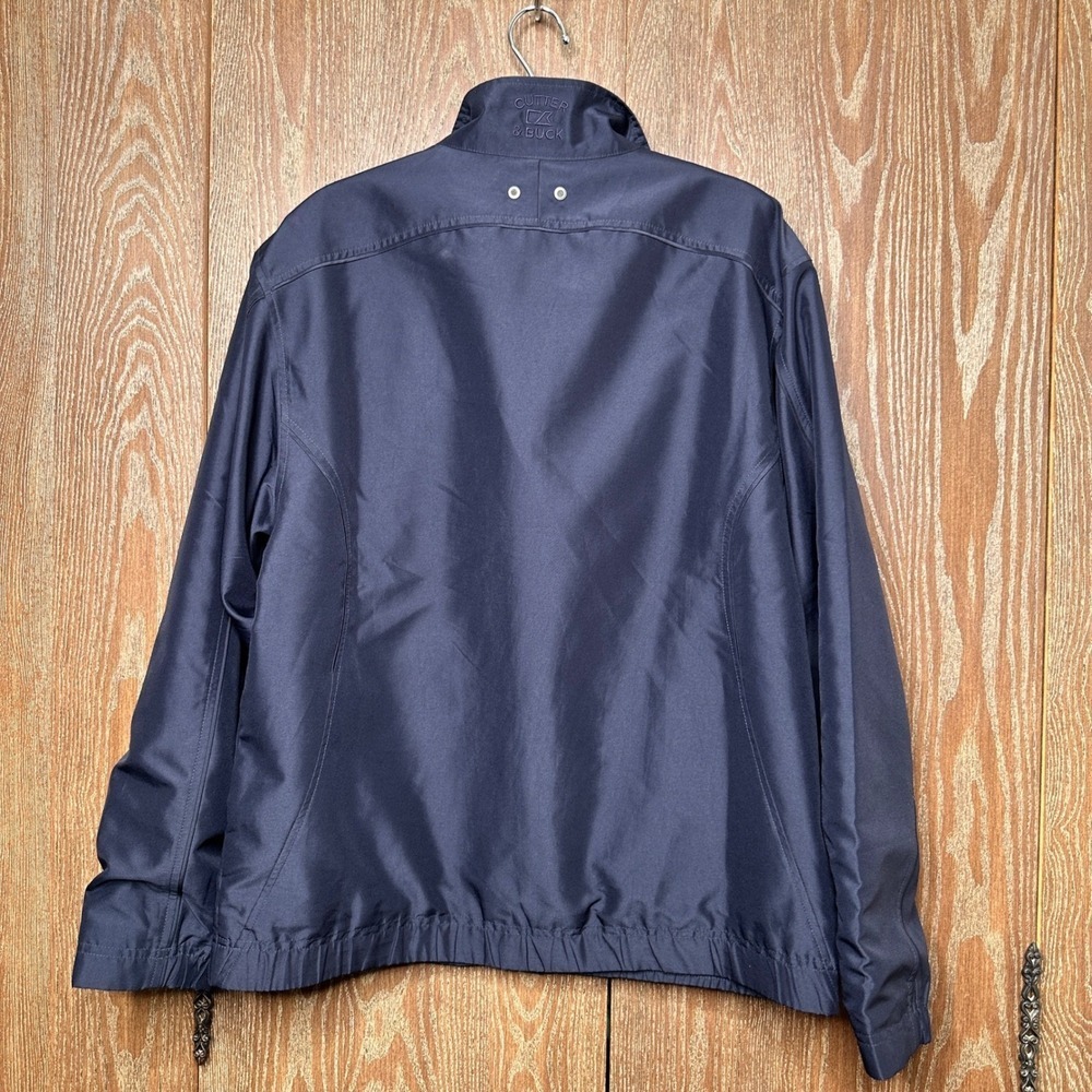 Cutter & Buck CB WindTec Mens Medium Navy Blue Full Zip Windbreaker Jacket - Picture 9 of 10